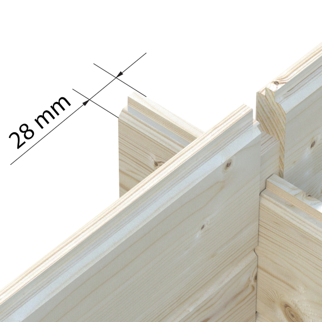 CASETTA IN LEGNO GREZZO NOEMI CM. 250X250 LOSA LEGNAMI